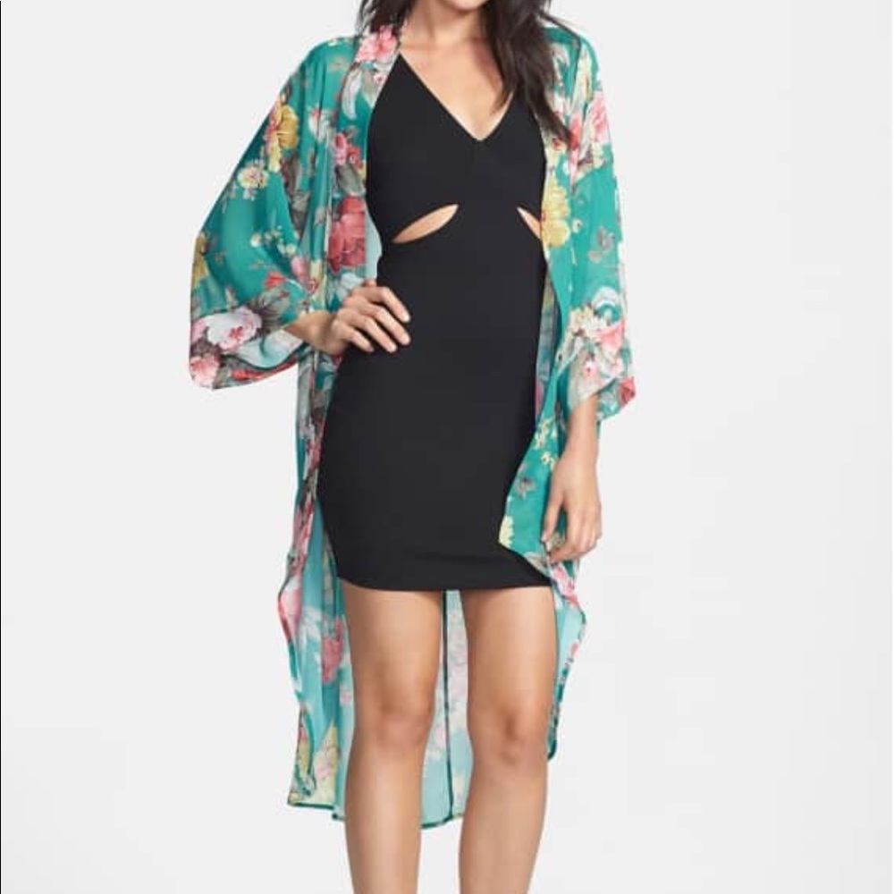 Crash and burn floral chiffon cardigan. XS